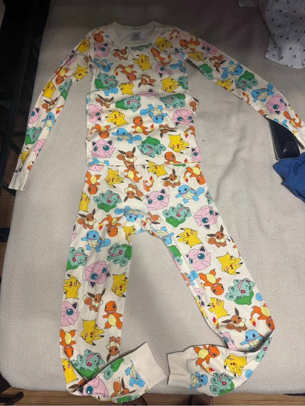 Kids Cream Pokémon Character 2-Piece Pajamas